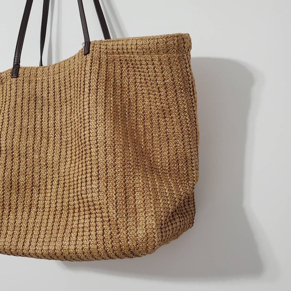 Vera Bradley Rio Rosie Large Straw Tote Bag - Picture 8 of 12